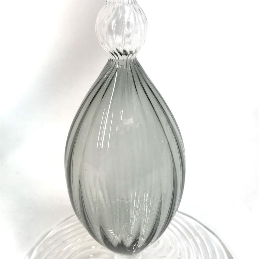 Christian Dior - クリスチャンディオール Christian Dior ロウソク立て キャンドルホルダー 2本セット ペア オブジェ ガラス グレー系 未使用 未使用 Christian Dior クリスチャンディオール ロウソク立て 2