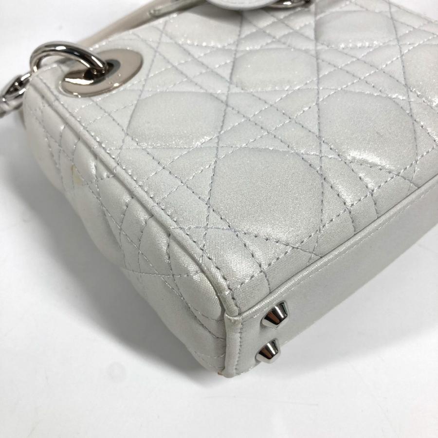 Dior ディオール カナージュ ミニ 2WAY ショルダーバッグ 斜め掛け カバン レディディオール ハンドバッグ メタリックグレー系 【中古】 |  | 05