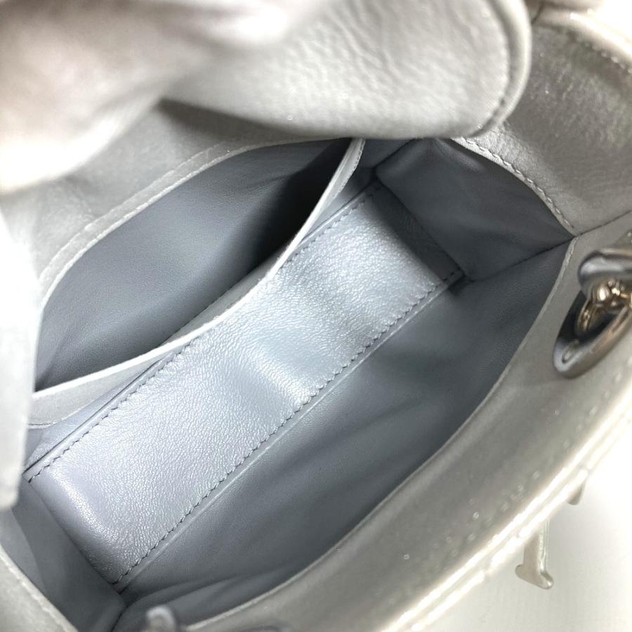 Dior ディオール カナージュ ミニ 2WAY ショルダーバッグ 斜め掛け カバン レディディオール ハンドバッグ メタリックグレー系 【中古】 |  | 06