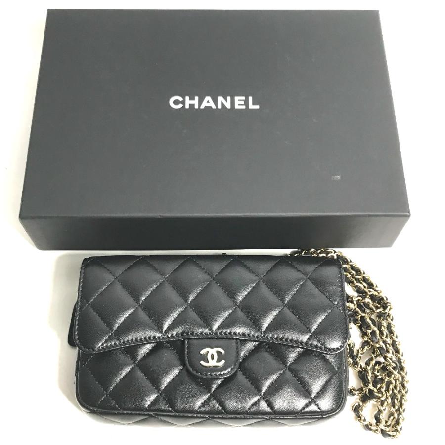 新品同様 CHANEL シャネル AP2096 マトラッセ チェーンウォレット 斜め掛け 長財布 フォンケースウォレット ショルダーバッグ【中古】 | CHANEL | 07
