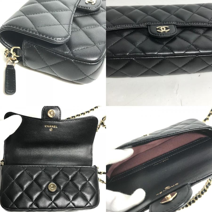 新品同様 CHANEL シャネル AP2096 マトラッセ チェーンウォレット 斜め掛け 長財布 フォンケースウォレット ショルダーバッグ【中古】 | CHANEL | 08