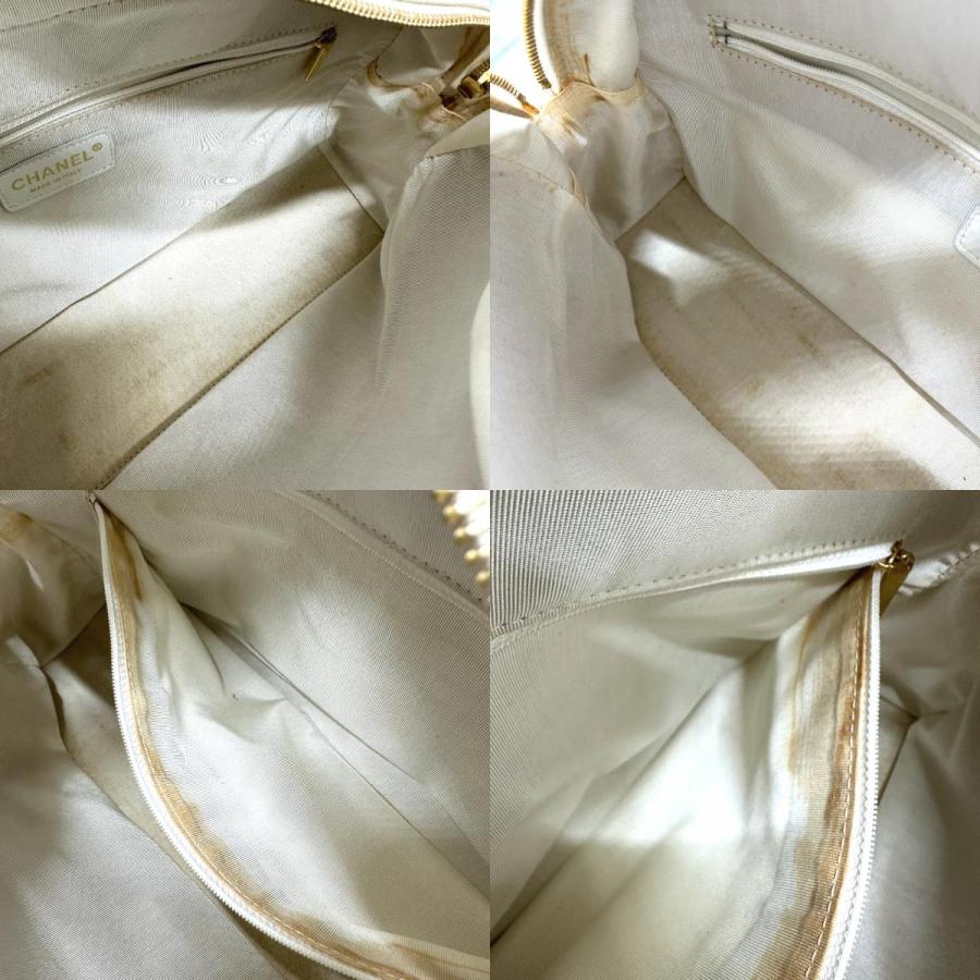 CHANEL シャネル ボストンバッグ カバン CC ココマーク ハンドバッグ ホワイト レディース【中古】 | CHANEL | 08