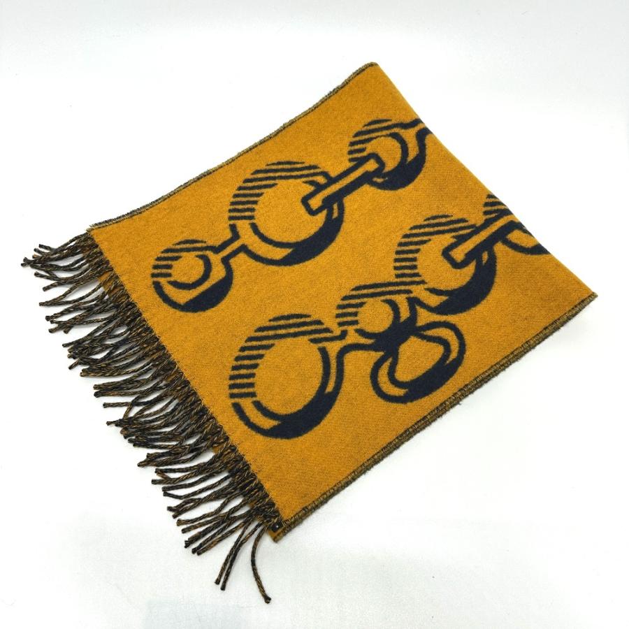 HERMES エルメス ドレ バックル フリンジ マフラー ネイビー レディース【中古】 | HERMES | 06