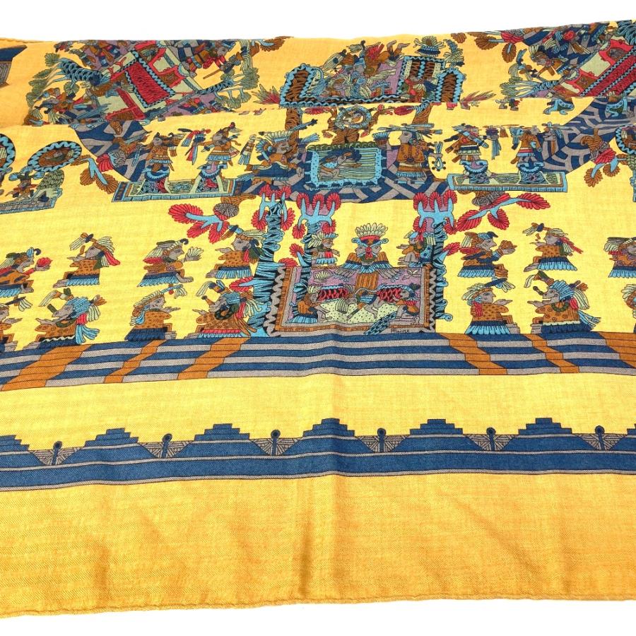 HERMES エルメス カレ ジェアン 140 ストール  マフラー ショール ブラウン レディース【中古】 | HERMES | 02