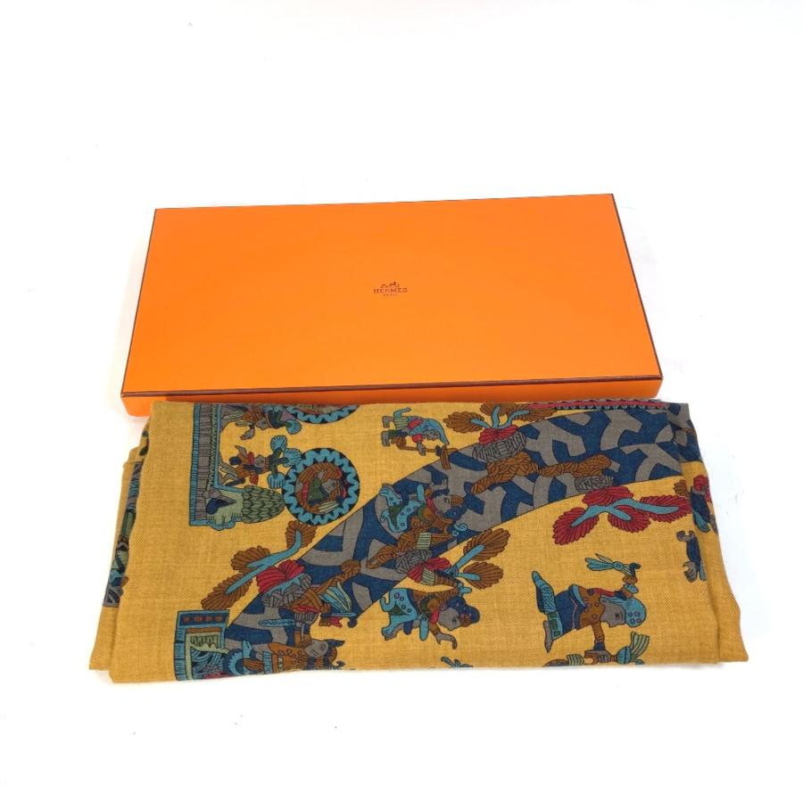 HERMES エルメス カレ ジェアン 140 ストール  マフラー ショール ブラウン レディース【中古】 | HERMES | 06