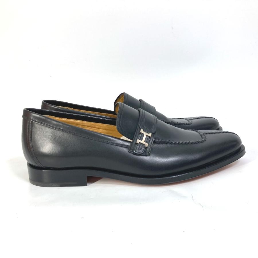 HERMES エルメス ビジネスシューズ 靴  Hロゴ  ローファー ブラック レディース【中古】 | HERMES | 03