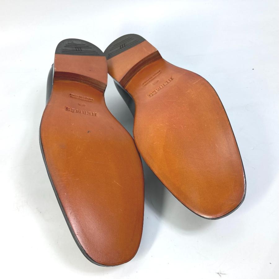 HERMES エルメス ビジネスシューズ 靴  Hロゴ  ローファー ブラック レディース【中古】 | HERMES | 07
