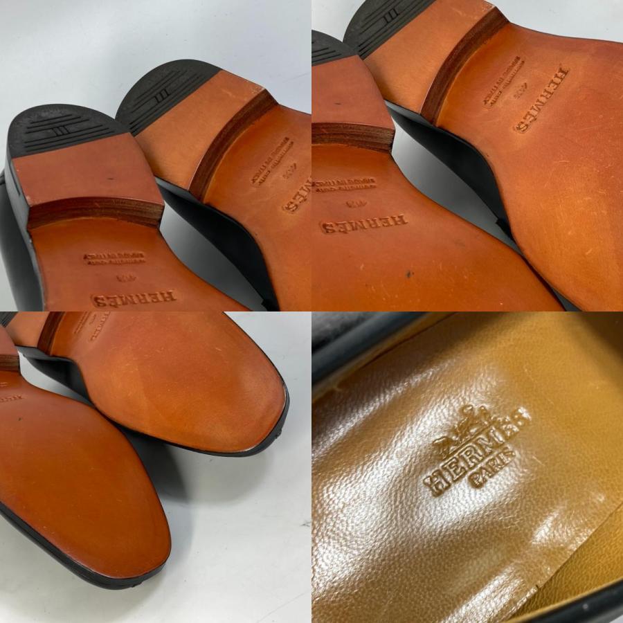 HERMES エルメス ビジネスシューズ 靴  Hロゴ  ローファー ブラック レディース【中古】 | HERMES | 08