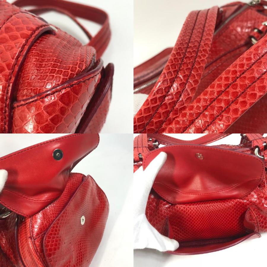 CELINE セリーヌ 旅行バッグ トラベルバッグ ショルダーバッグ 肩掛け ヴィンテージ ボストンバッグ レッド ユニセックス【中古】 | CELINE | 08