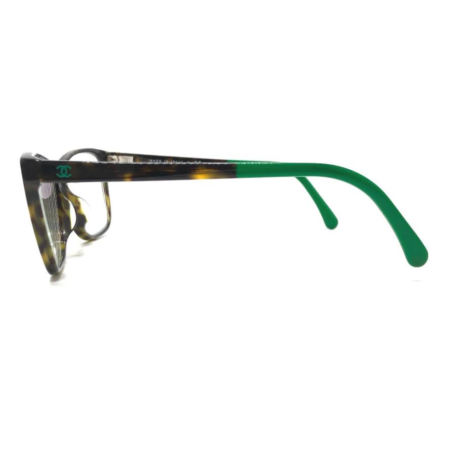 CHANEL シャネル 3230-A めがね メガネ メガネ CC ココマーク 眼鏡 ブラウン/グリーン レディース【中古】 | CHANEL | 02