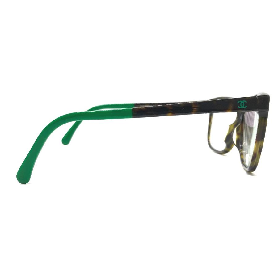 CHANEL シャネル 3230-A めがね メガネ メガネ CC ココマーク 眼鏡 ブラウン/グリーン レディース【中古】 | CHANEL | 03