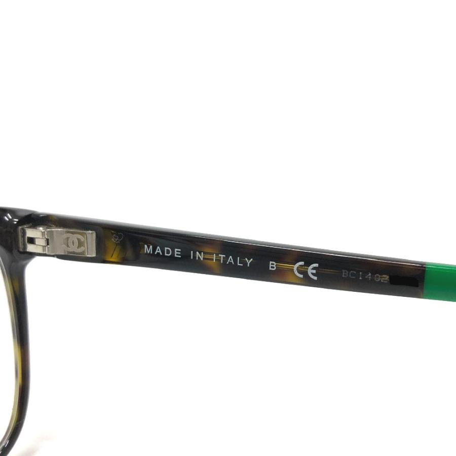 CHANEL シャネル 3230-A めがね メガネ メガネ CC ココマーク 眼鏡 ブラウン/グリーン レディース【中古】 | CHANEL | 06