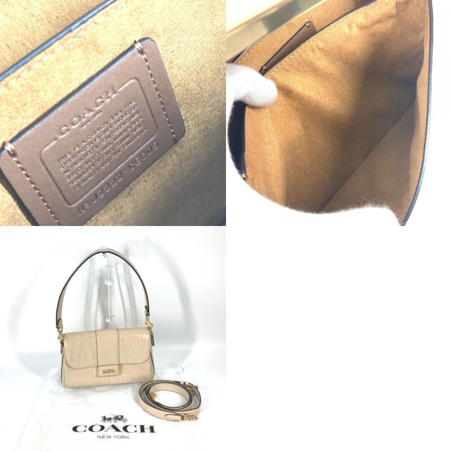 COACH コーチ CE605 馬車金具 グレース ショルダー バッグ 2WAYバッグ 斜め掛け ハンドバッグ ショルダーバッグ. ベージュ【中古】 | COACH | 09