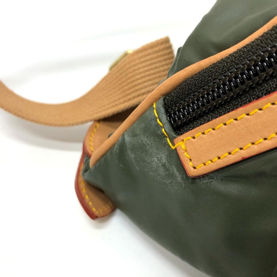 HUNTING WORLD ハンティングワールド ウエストバッグ ウエストポーチ ロゴ ボディバッグ カーキ メンズ【中古】 |  | 04