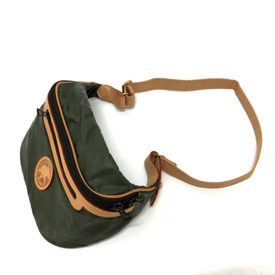 HUNTING WORLD ハンティングワールド ウエストバッグ ウエストポーチ ロゴ ボディバッグ カーキ メンズ【中古】 |  | 05