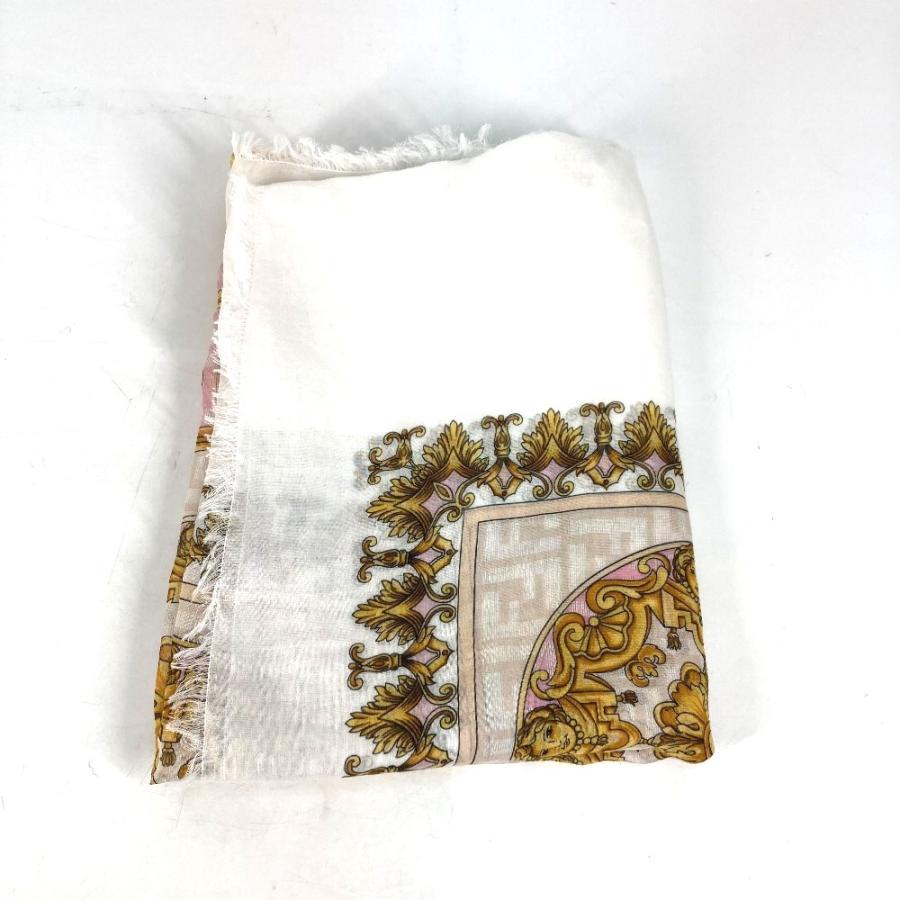 FENDI フェンディ FENDACE フェンダーチェ ズッカ メデューサ ストール シルク100% ヴェルサーチ VERSACE ショール メンズ【中古】 | FENDI | 05