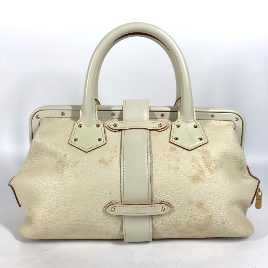 LOUIS VUITTON ルイヴィトン M91811 アンジェニュー PM カバン ドクターバッグ ハンドバッグ スハリ ブロン ホワイト レディース【中古】 | LOUIS VUITTON | 01