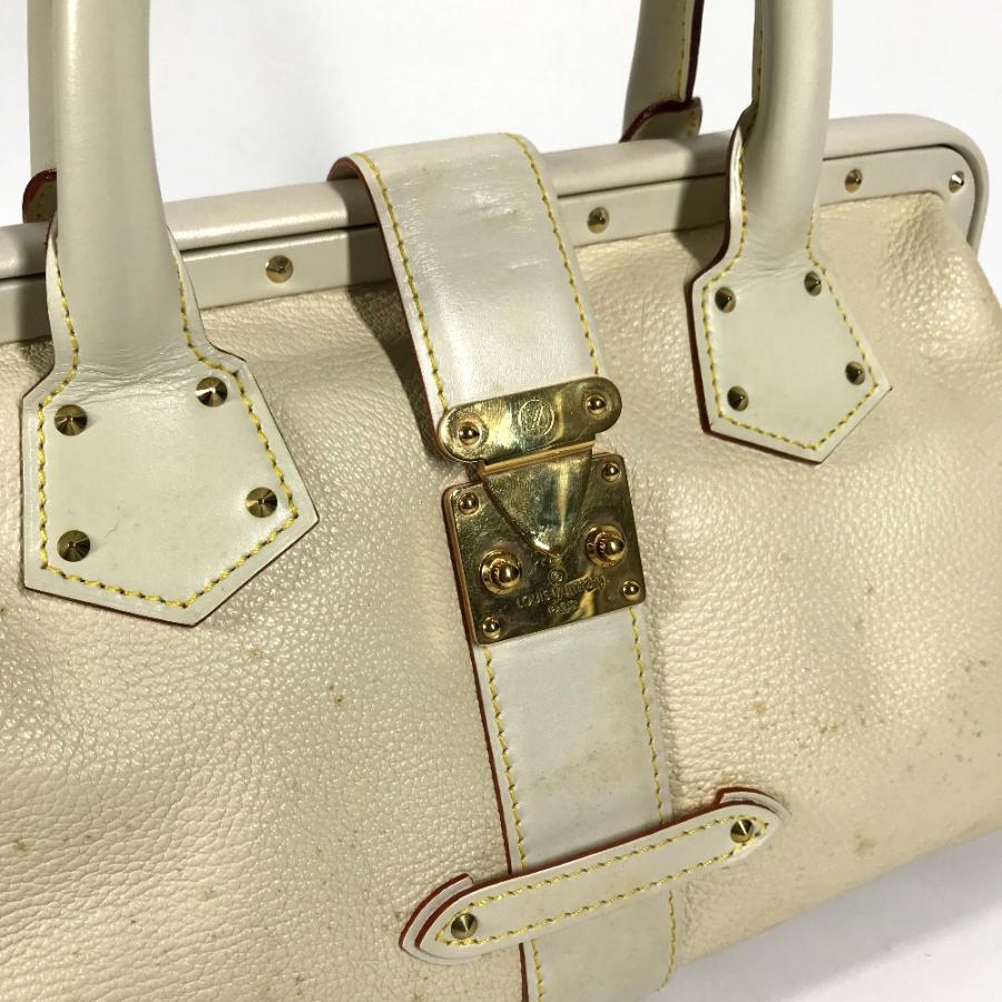 LOUIS VUITTON ルイヴィトン M91811 アンジェニュー PM カバン ドクターバッグ ハンドバッグ スハリ ブロン ホワイト レディース【中古】 | LOUIS VUITTON | 06