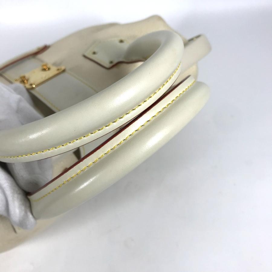 LOUIS VUITTON ルイヴィトン M91811 アンジェニュー PM カバン ドクターバッグ ハンドバッグ スハリ ブロン ホワイト レディース【中古】 | LOUIS VUITTON | 07