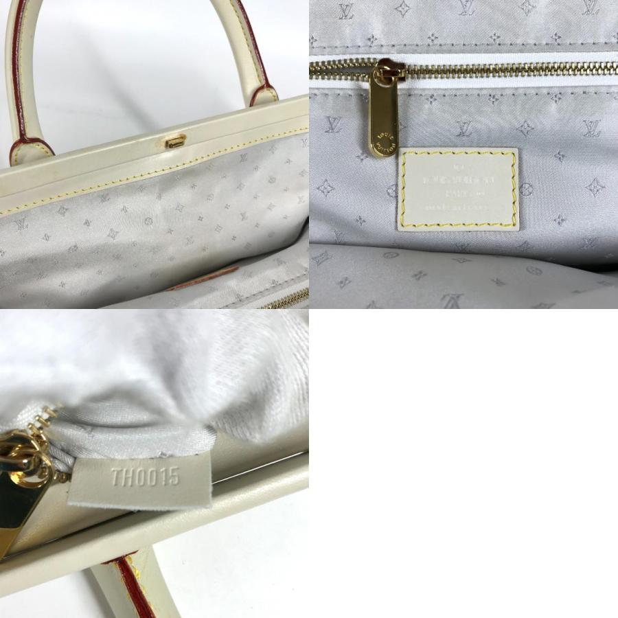 LOUIS VUITTON ルイヴィトン M91811 アンジェニュー PM カバン ドクターバッグ ハンドバッグ スハリ ブロン ホワイト レディース【中古】 | LOUIS VUITTON | 09