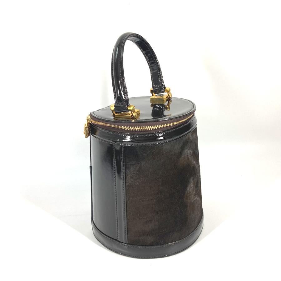 VERSACE ヴェルサーチ サンバースト 縦型 ハンドバッグ カバン ヴィンテージ バニティバッグ ブラウン レディース【中古】 |  | 02