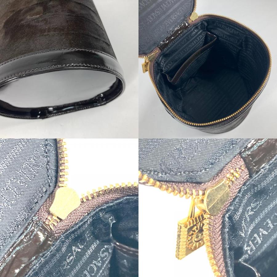 VERSACE ヴェルサーチ サンバースト 縦型 ハンドバッグ カバン ヴィンテージ バニティバッグ ブラウン レディース【中古】 |  | 08