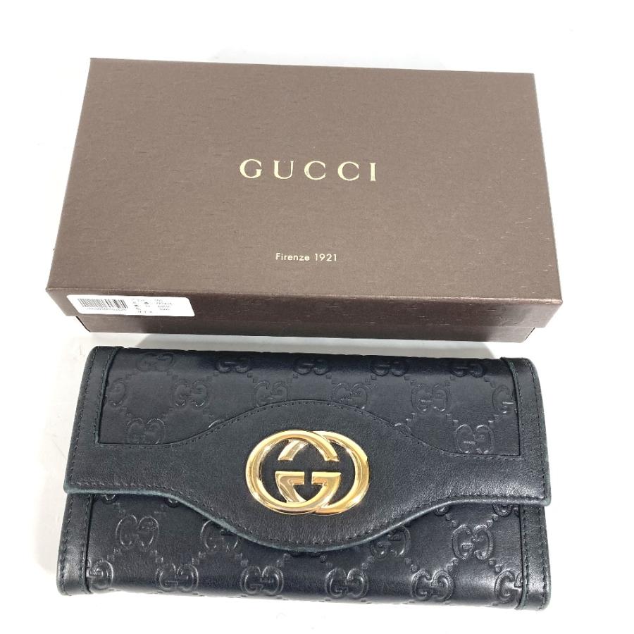 GUCCI グッチ 282434 グッチシマ GG フラップ ロングウォレット 長財布  