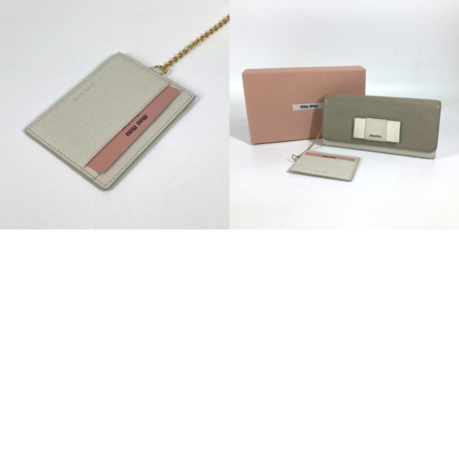 miu MIUMIU ミュウミュウ 5MH109 マドラス ロングウォレット リボン  
