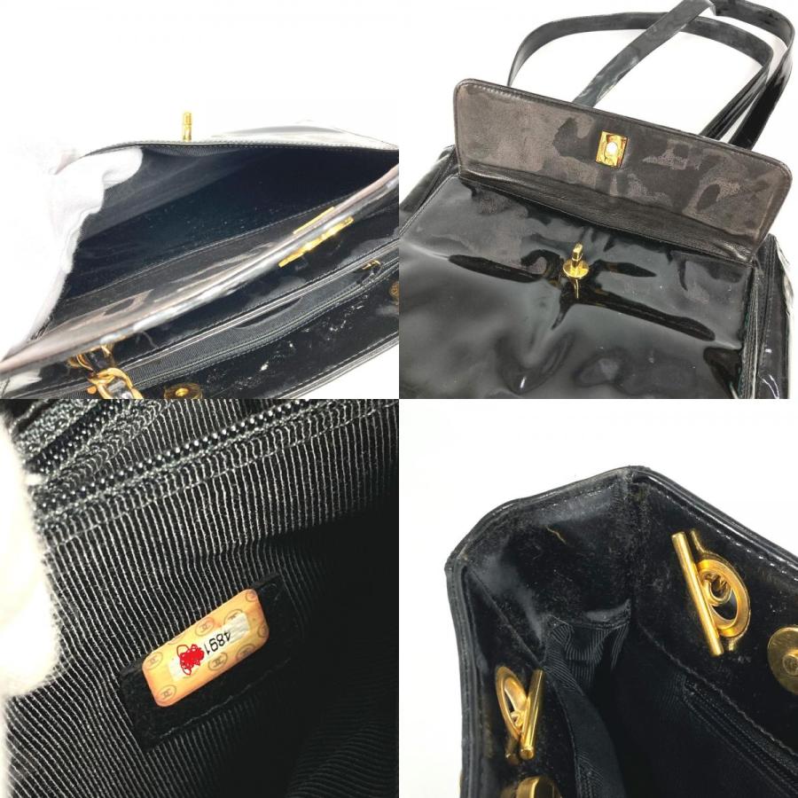 CHANEL シャネル A08036 CC ココマーク ロゴ カバン トートバッグ チェーン ショルダーバッグ ブラック レディース【中古】の画像