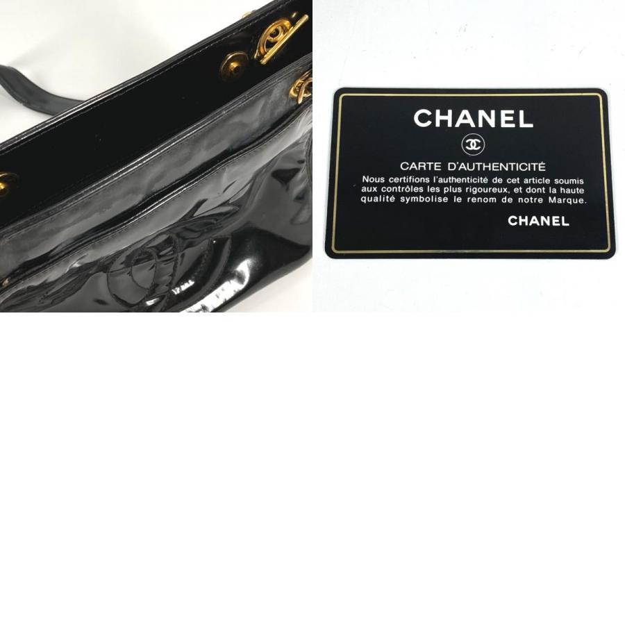 CHANEL シャネル A08036 CC ココマーク ロゴ カバン トートバッグ チェーン ショルダーバッグ ブラック レディース【中古】の画像