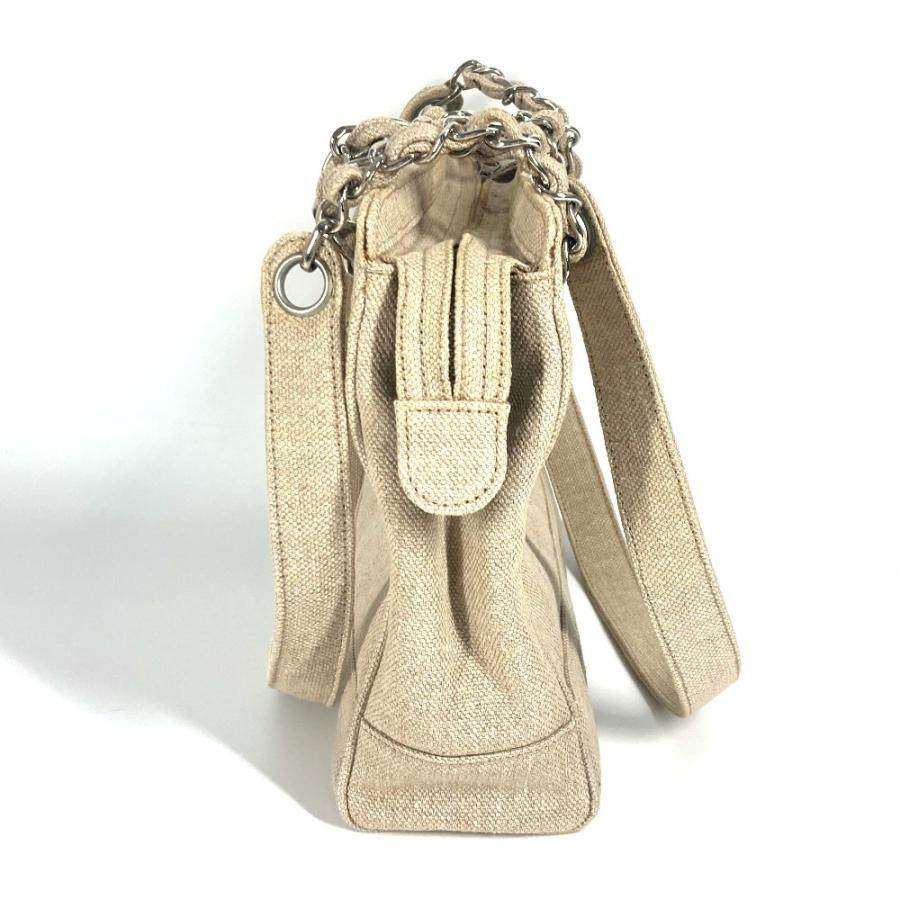 CHANEL シャネル CC ココマーク  カバン チェーンバッグ 肩掛け トートバッグ ヴィンテージ ショルダーバッグ ベージュ レディース【中古】 | CHANEL | 02