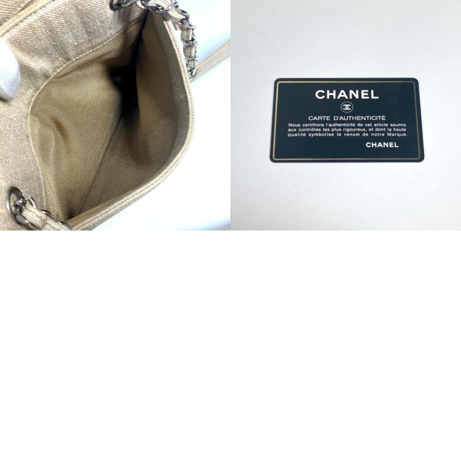 CHANEL シャネル CC ココマーク  カバン チェーンバッグ 肩掛け トートバッグ ヴィンテージ ショルダーバッグ ベージュ レディース【中古】 | CHANEL | 09