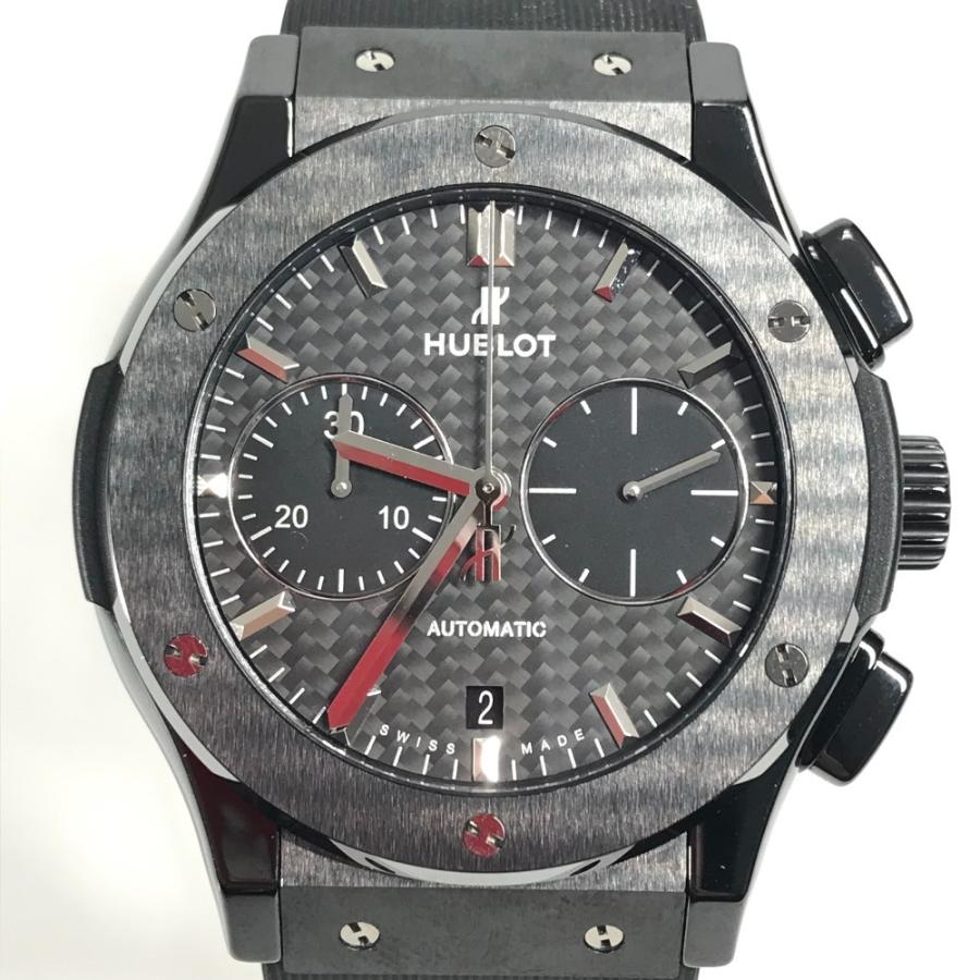 HUBLOT ウブロ 521.CM.1771.RX  クラシックフュージョン ブラックマジック クロノグラフ 自動巻き  裏スケ 腕時計 ブラック メンズ【中古】 | HUBLOT | 01