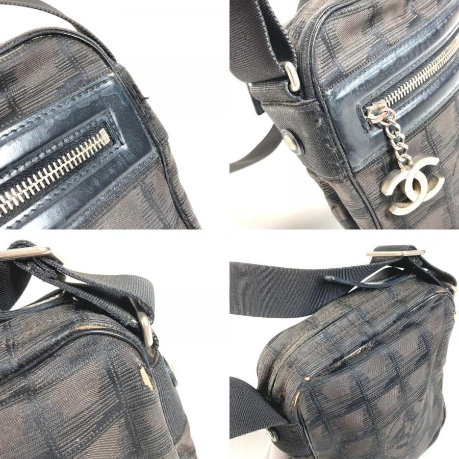 CHANEL シャネル A30913 ポシェット CC ココマーク ロゴ カバン 斜め掛け ニュートラベルライン ショルダーバッグ ブラック【中古】の画像