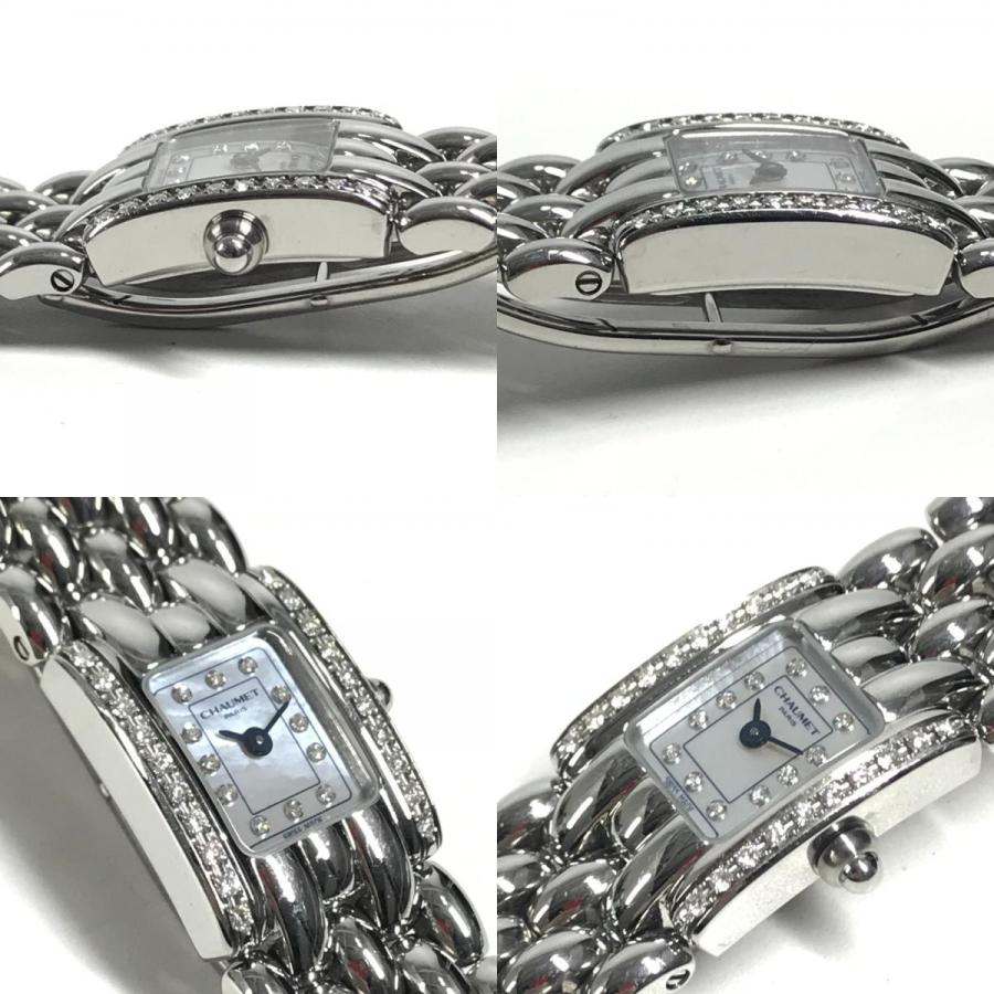 Chaumet ショーメ ケイシス シェル文字盤 ウォッチ 時計 12PD ダイヤモンド ダイヤ ダイヤベゼル 腕時計 シルバー レディース【中古】 | CHAUMET | 09