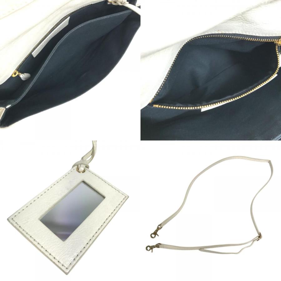 BALENCIAGA バレンシアガ 327079 ジャイアント エンベロープ カバン ポーチ フラップ スタッズ クラッチバッグ ホワイト【中古】 | BALENCIAGA | 08