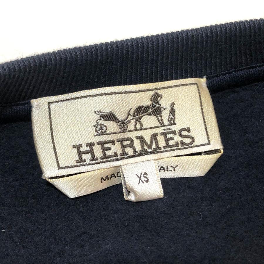 HERMES エルメス  裏起毛 レザーパッチ ブラジリアンホース スウェット コットン  メンズ | HERMES | 03