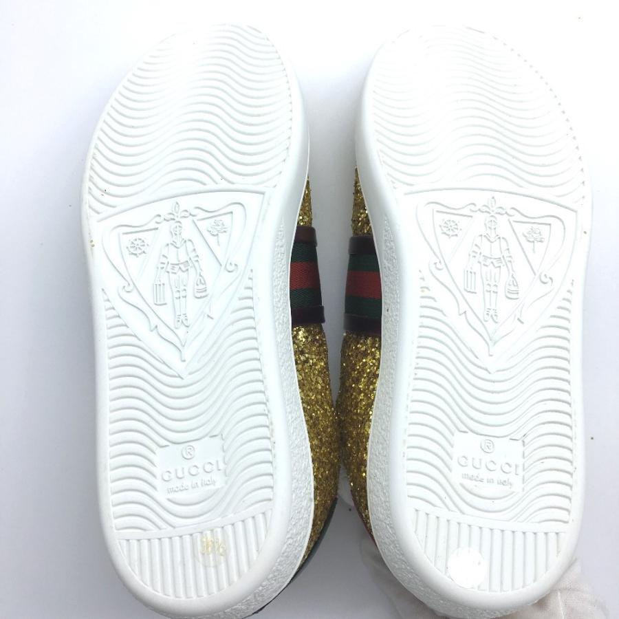 未使用 GUCCI グッチ 475610 シェリーライン エース ゴールド スパンコール シューズ 靴 スニーカー グリッター | GUCCI | 06