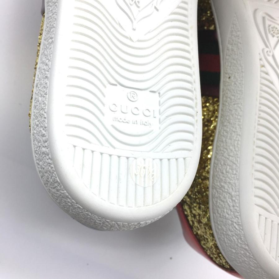 未使用 GUCCI グッチ 475610 シェリーライン エース ゴールド スパンコール シューズ 靴 スニーカー グリッター | GUCCI | 08