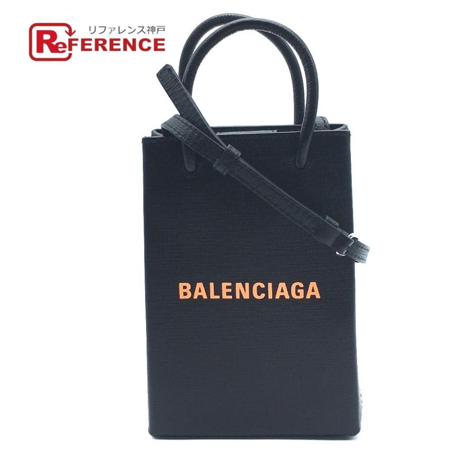 未使用 BALENCIAGA バレンシアガ 593826 ロゴ フォンホルダー ミニ