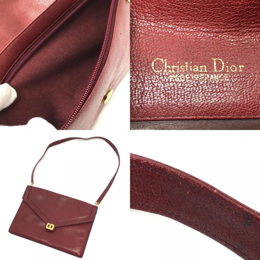 Christian Dior クリスチャンディオール CD金具 オールド ヴィンテージ ショルダーバッグ レザー レッド |  | 09