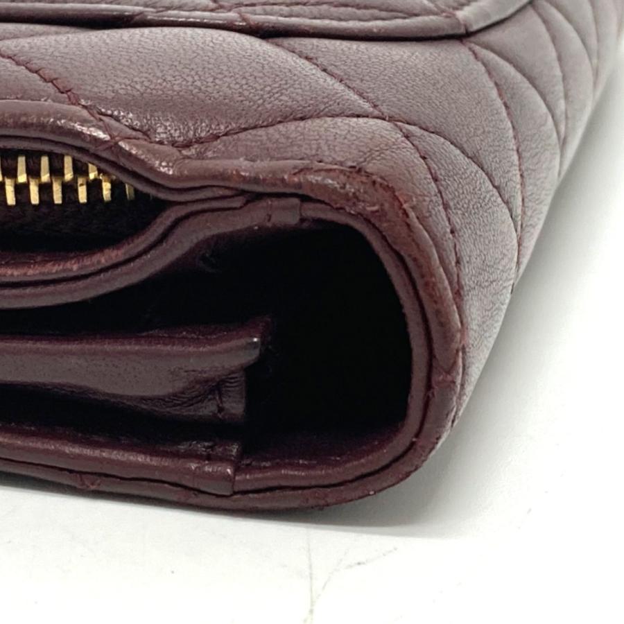 CHANEL シャネル マトラッセ ロングウォレット CC ココマーク 長財布 ラムスキン ボルドー レディース【中古】 | CHANEL | 03