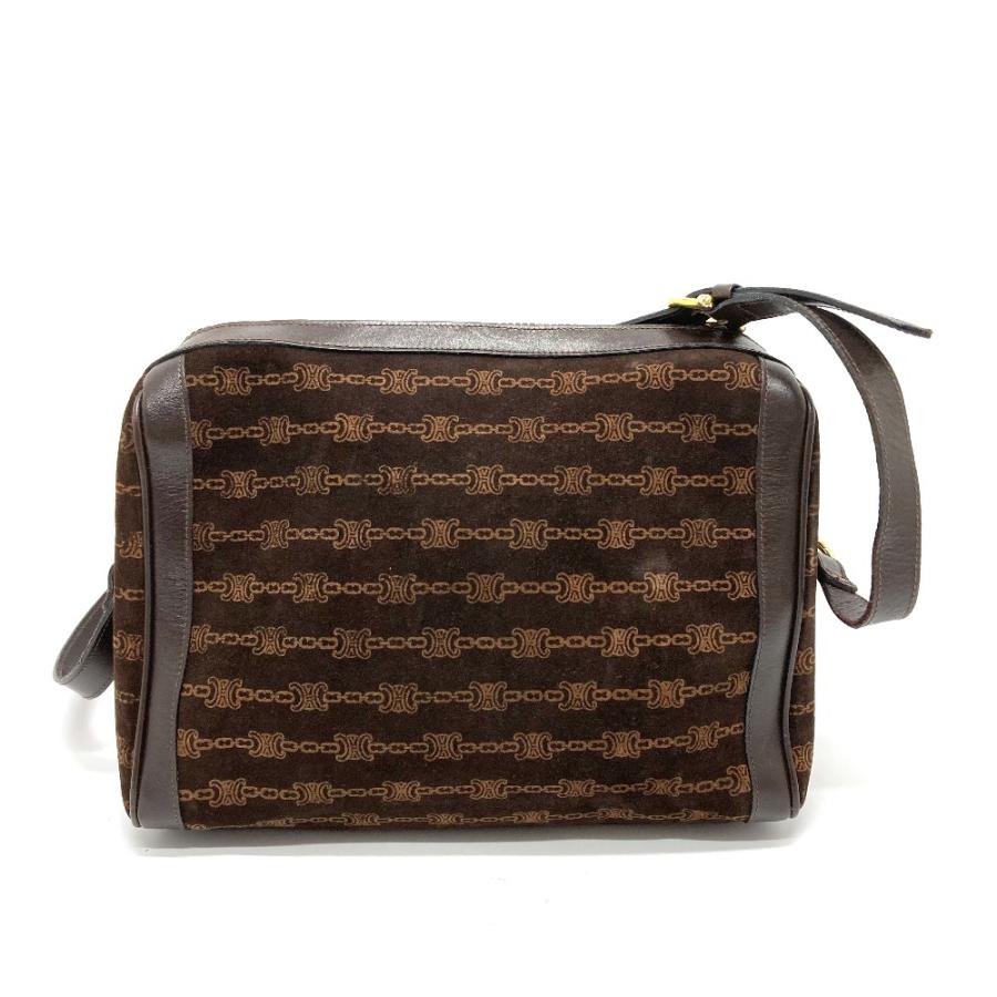 希少‼️セリーヌ 馬車金具 マカダム柄 ショルダーバッグ ブラウン CELINE セリーヌ 馬車金具 ヴィンテージ マカダム ブラゾン ショルダー