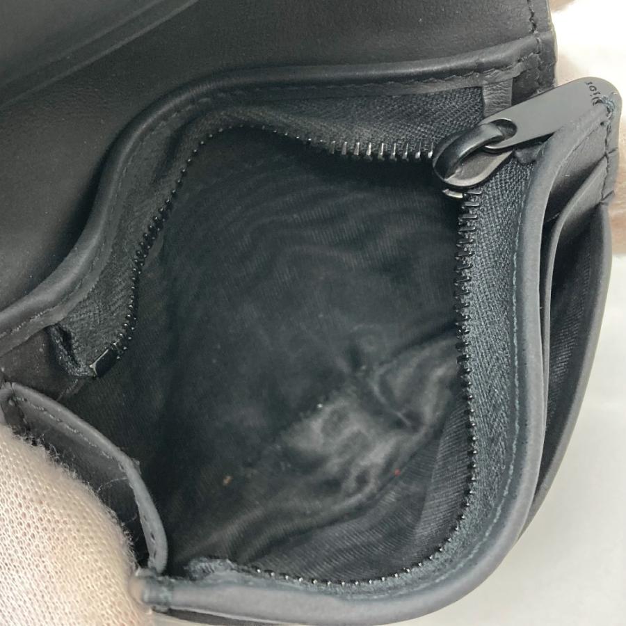 Dior ディオール S0178SLOI レディディオール ミニウォレット 2つ折り財布 レザー ブラック レディース【中古】 |  | 08