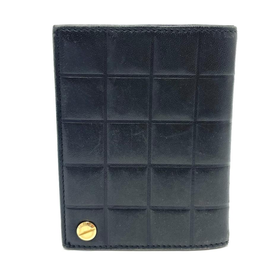 CHANEL シャネル チョコバー カードホルダー スライドホルダー CCココマーク カードケース ラムスキン ブラック レディース【中古】 | CHANEL | 01