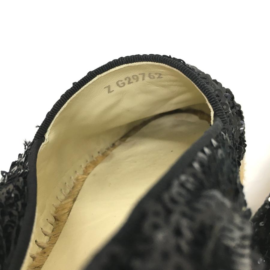 CHANEL シャネル G29762 CCココマーク 16C スパンコール スリッポン フラットシューズ エスパドリーユ スパンコール ブラック | CHANEL | 03