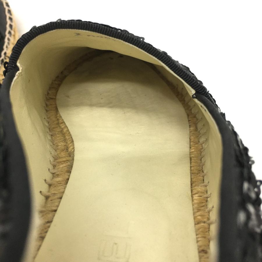 シャネルエスパドリーユ CHANELゴールド黒スパンコールサイズ36 新品