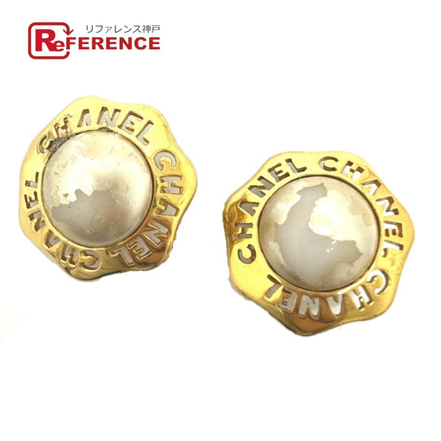 CHANEL シャネル CC ココマーク フェイクパール ヴィンテージ イヤリング GP ゴールド レディース【中古】 | CHANEL