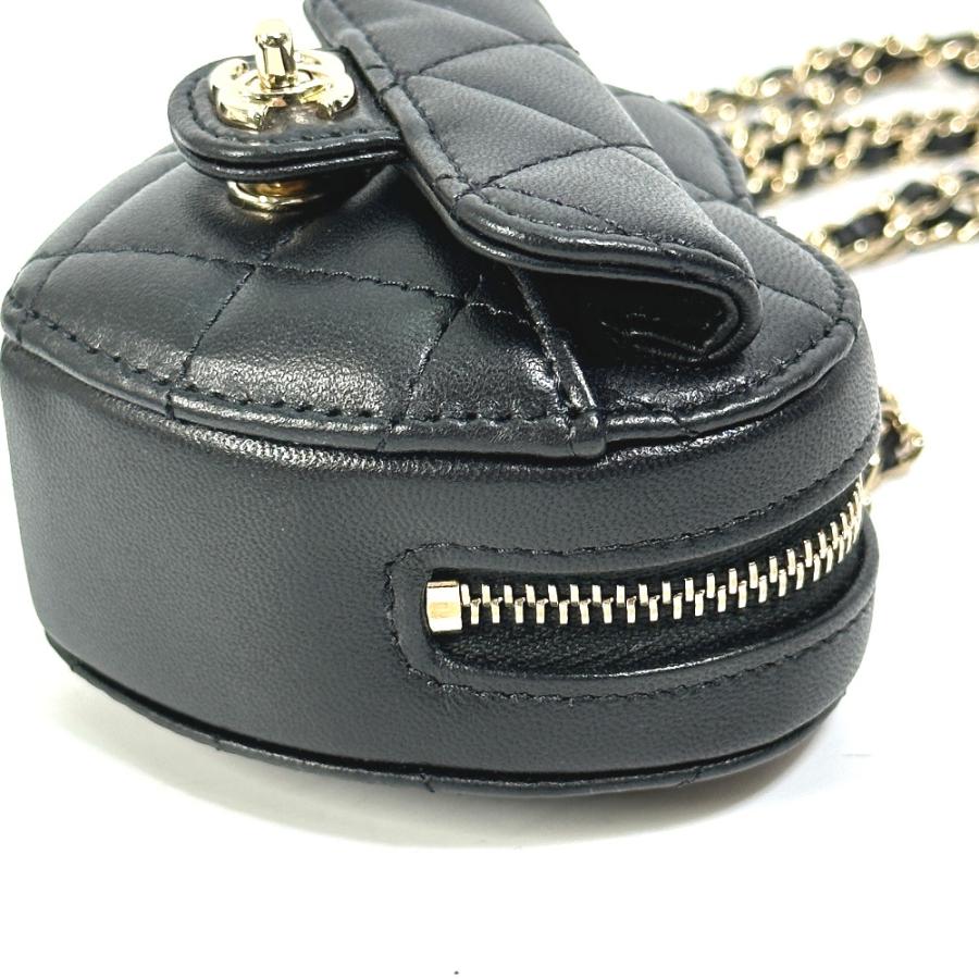 CHANEL シャネル AP2783 ココマーク CC ネックストラップ ミニ ハートシェイプ コインパース 財布 コインケース  ブラック 【中古】未使用 | CHANEL | 05