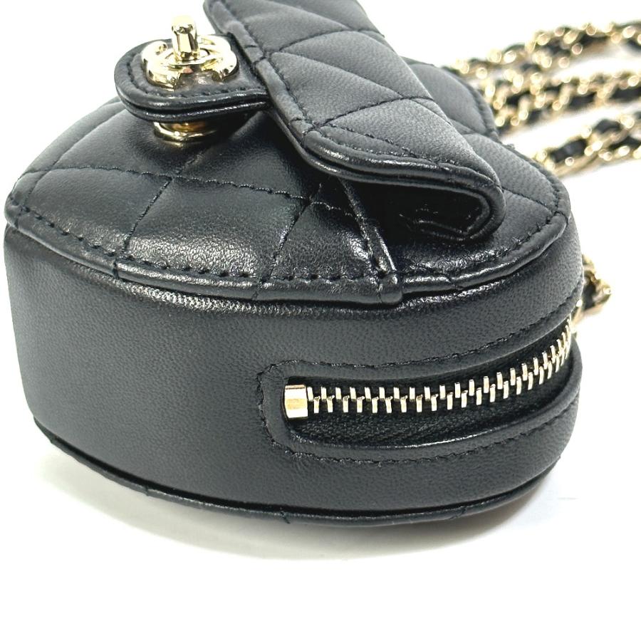 CHANEL シャネル AP2783 ココマーク CC ネックストラップ ミニ ハートシェイプ コインパース 財布 コインケース  ブラック 【中古】未使用 | CHANEL | 06
